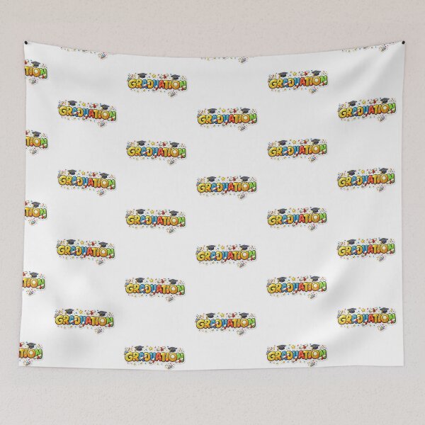 Item preview, Graduation theme with colorful letters, diplomas, and caps, suitable for celebration background, AI Generated designed and sold by dvoevnore.