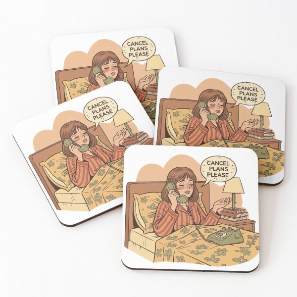 Item preview, Cancel Plans Please  Cozy Introvert Girl Vintage 70s Retro Art designed and sold by urbinet.
