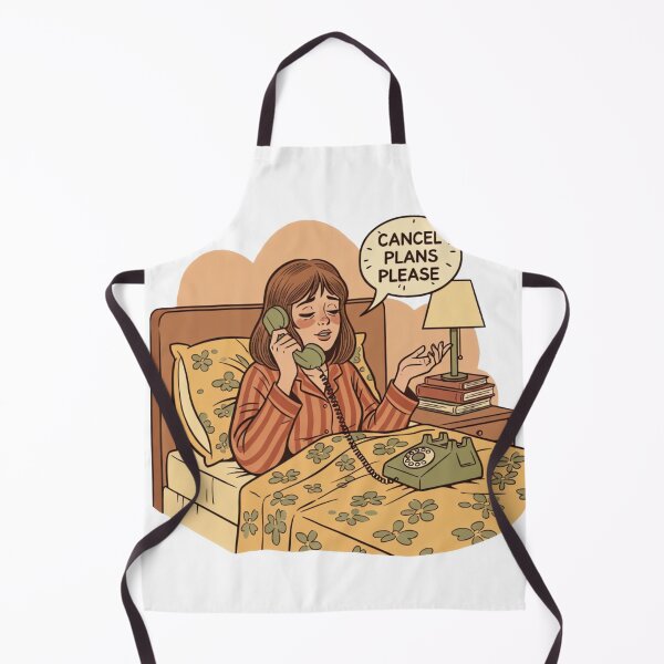 Item preview, Cancel Plans Please Cozy Introvert Girl Vintage 70s Retro Art designed and sold by urbinet.