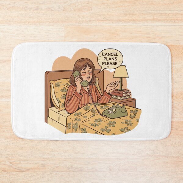 Item preview, Cancel Plans Please  Cozy Introvert Girl Vintage 70s Retro Art designed and sold by urbinet.