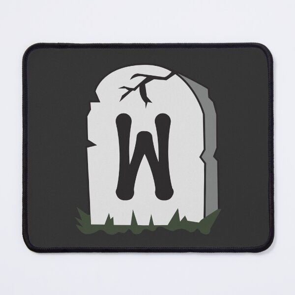 Item preview, Spooky Letter W – Graveyard Alphabet Initial Sticker (Skeletal Font) designed and sold by 313FILES.