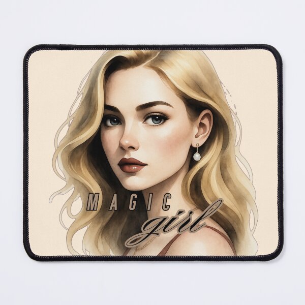 Item preview, Magic Girl Watercolor Portrait – Luminous Blonde Aesthetic designed and sold by PriyaMagic.