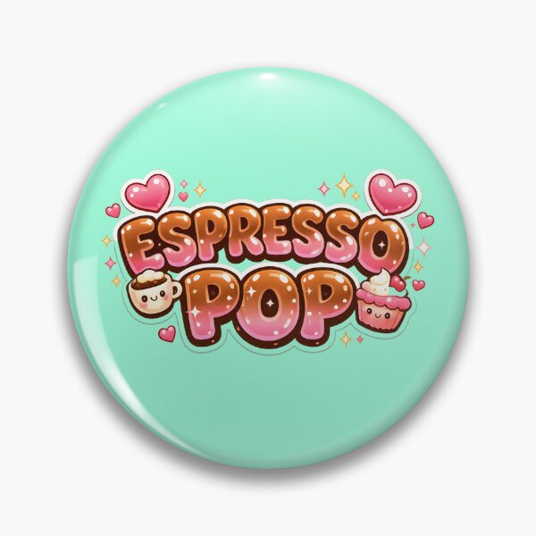 Item preview, Espresso Pop Aesthetic Cute Typography Sticker designed and sold by KawaiiOrbit.