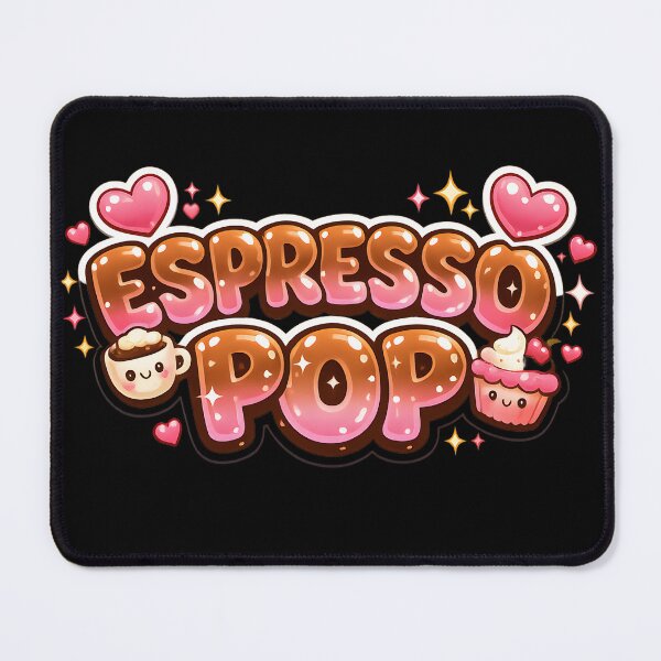 Item preview, Espresso Pop Aesthetic Cute Typography Sticker designed and sold by KawaiiOrbit.