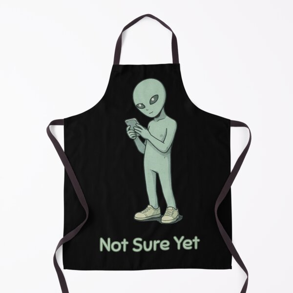 Item preview, Not Sure Yet Alien Shirt – Minimal Confused Funny Vintage Style Tee designed and sold by Mythic Ink Studio.