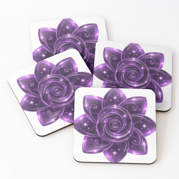 Item preview, Crystal Lotus Bloom Purple Energy Mandala designed and sold by SynergyArtist.