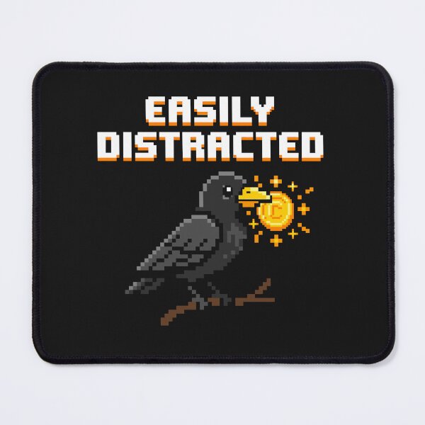 Item preview, Shiny Object Collector - Pixel Art Magpie with Gold Coin designed and sold by artistastshirt.