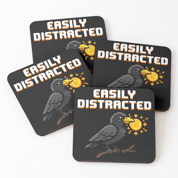 Item preview, Shiny Object Collector - Pixel Art Magpie with Gold Coin designed and sold by artistastshirt.