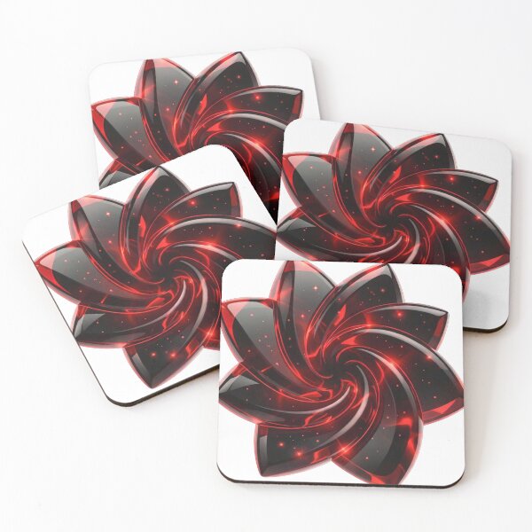 Item preview, Red Crystal Lotus Fiery Energy Mandala designed and sold by SynergyArtist.