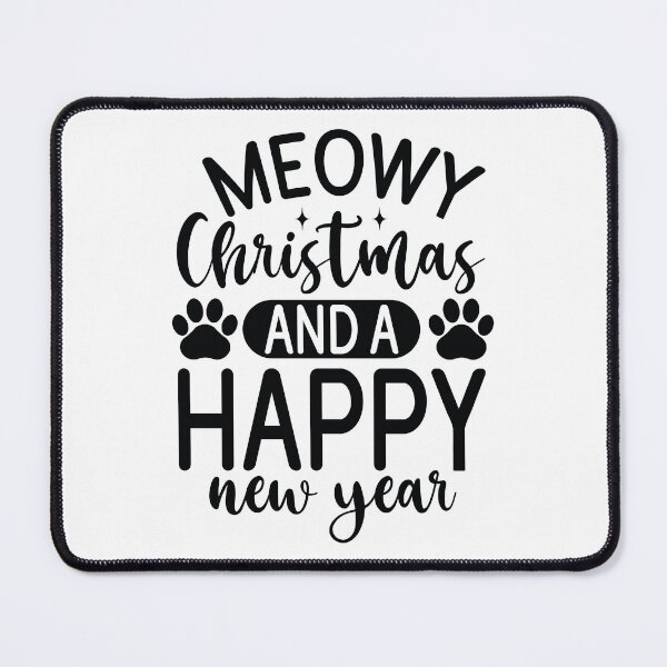 Item preview, Meowy Christmas And A Happy New Year Cat - Funny Festive Holiday Gift designed and sold by FuzionRaptor.