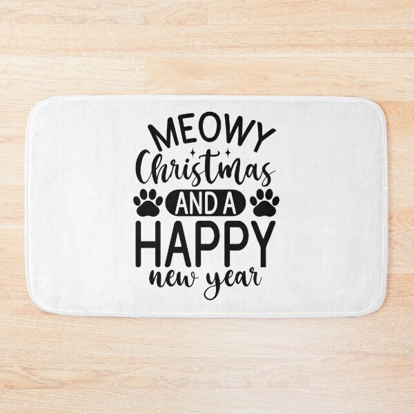 Item preview, Meowy Christmas And A Happy New Year Cat - Funny Festive Holiday Gift designed and sold by FuzionRaptor.