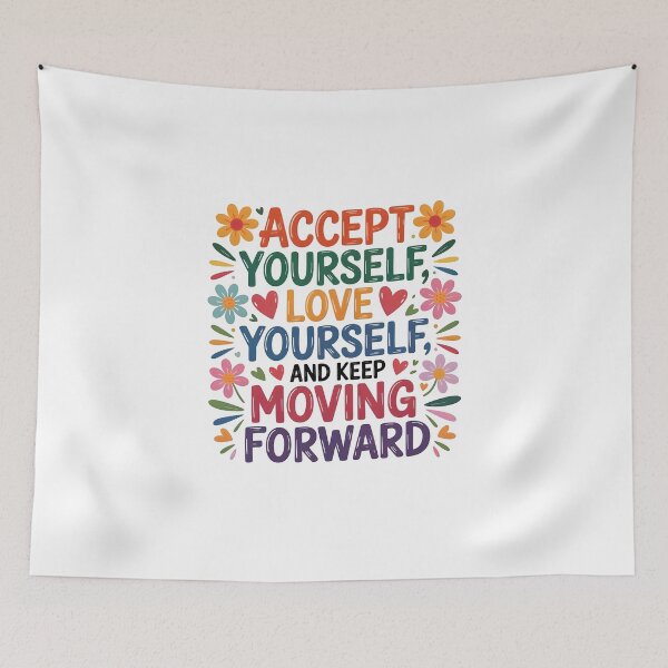 Item preview, Accept yourself, love yourself, and keep moving forward designed and sold by nimmitrends.