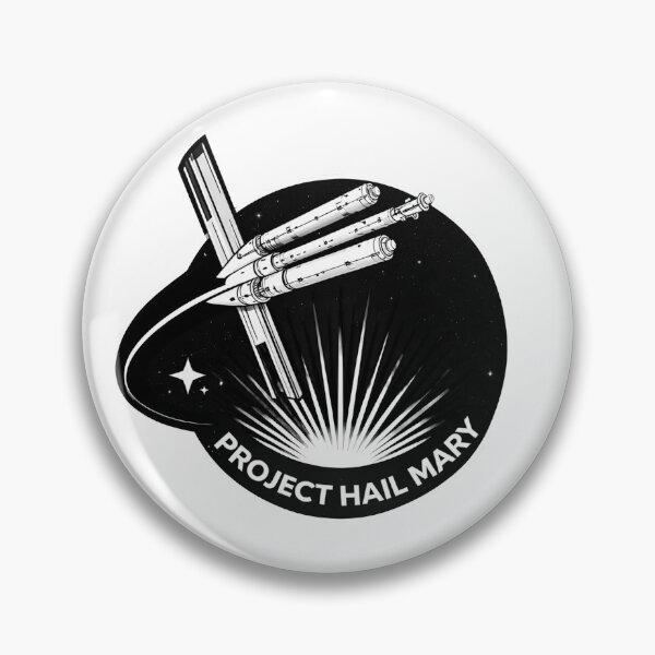Item preview, Space Mission Patch - Black & White - Project Hail Mary  designed and sold by hesjustken.