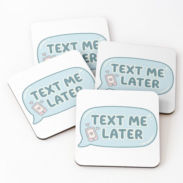 Item preview, Text Me Later Sticker – Funny Introvert Mood Cute Aesthetic Sticker designed and sold by CutePlix.