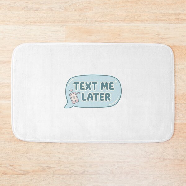 Item preview, Text Me Later Sticker – Funny Introvert Mood Cute Aesthetic Sticker designed and sold by CutePlix.