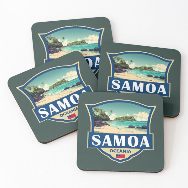 Item preview, Samoa Illustration Retro Badge designed and sold by KrisSidDesigns.