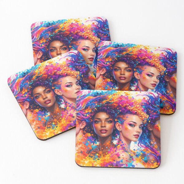 Item preview, Vibrant Multicolored Portrait designed and sold by cuprum.