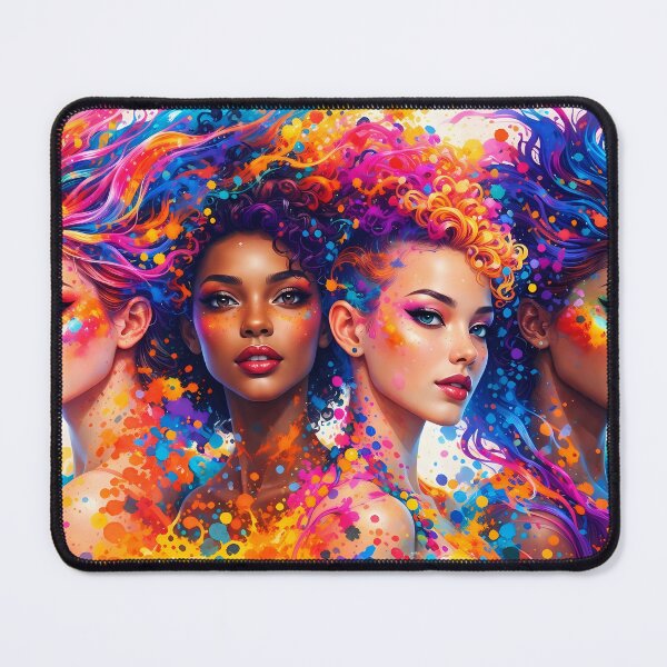 Item preview, Vibrant Multicolored Portrait designed and sold by cuprum.