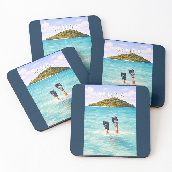 Item preview, Samoa Illustration Travel Art Vintage designed and sold by KrisSidDesigns.