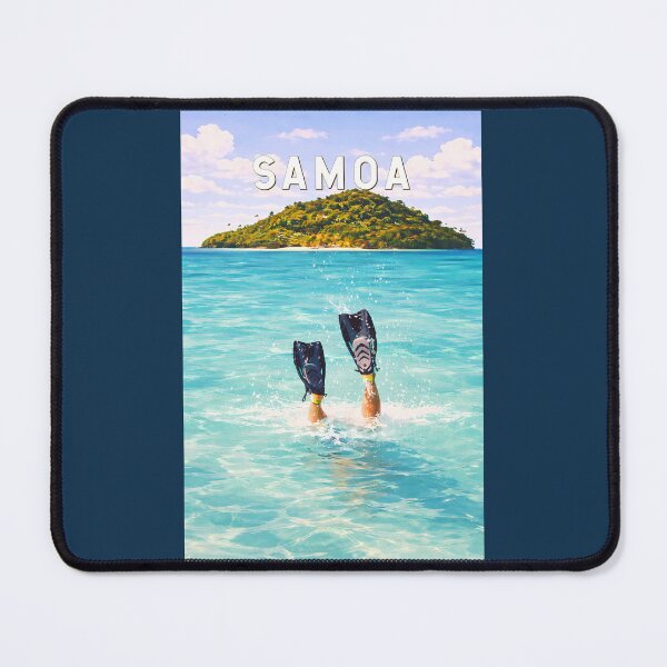 Item preview, Samoa Illustration Travel Art Vintage designed and sold by KrisSidDesigns.
