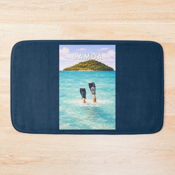 Item preview, Samoa Illustration Travel Art Vintage designed and sold by KrisSidDesigns.