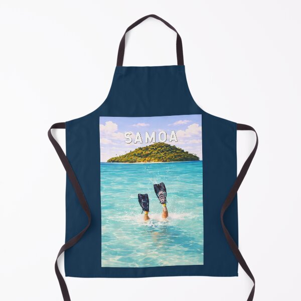 Item preview, Samoa Illustration Travel Art Vintage designed and sold by KrisSidDesigns.