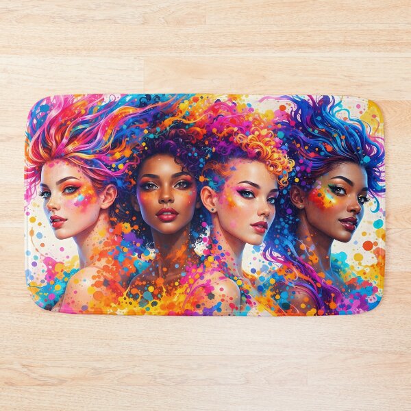 Item preview, Vibrant Multicolored Portrait designed and sold by cuprum.