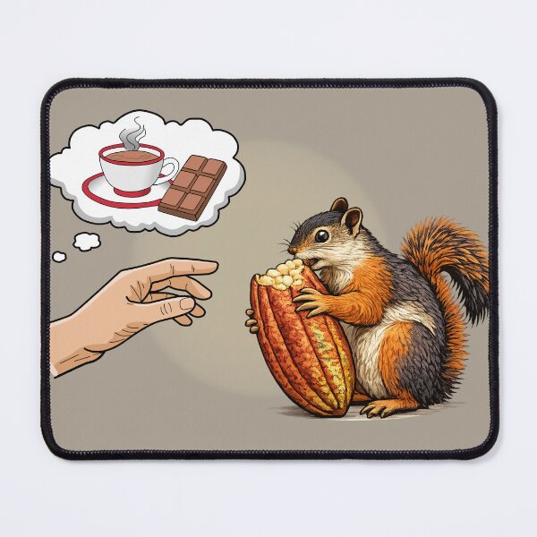 Item preview, Cacao Squirrel Illustration | Chocolate Inspired Nature Art designed and sold by BelievingCreate.