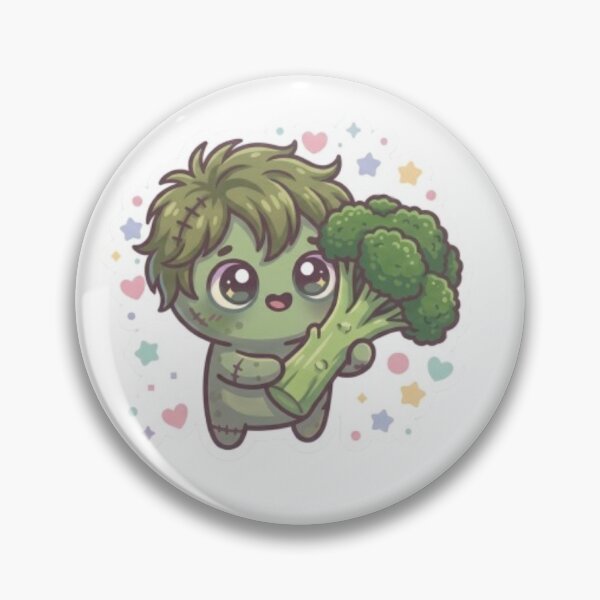 Item preview, Cute Kawaii Zombie Big Broccoli  designed and sold by NeverlandBia.