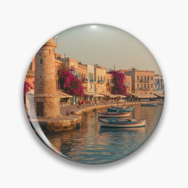 Item preview, Rethymno Crete Vintage Travel Poster | Greek Island Wall Art designed and sold by RBCTk.