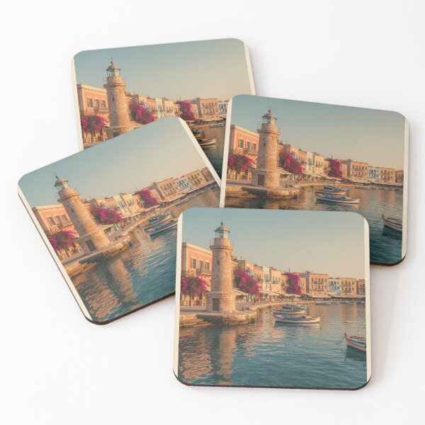 Item preview, Rethymno Crete Vintage Travel Poster | Greek Island Wall Art designed and sold by RBCTk.