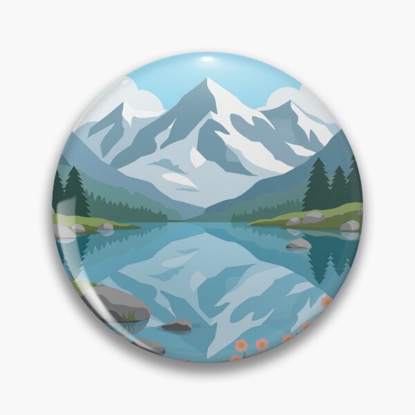 Item preview, Peaceful Mountain Lake designed and sold by Grace & Light Art .