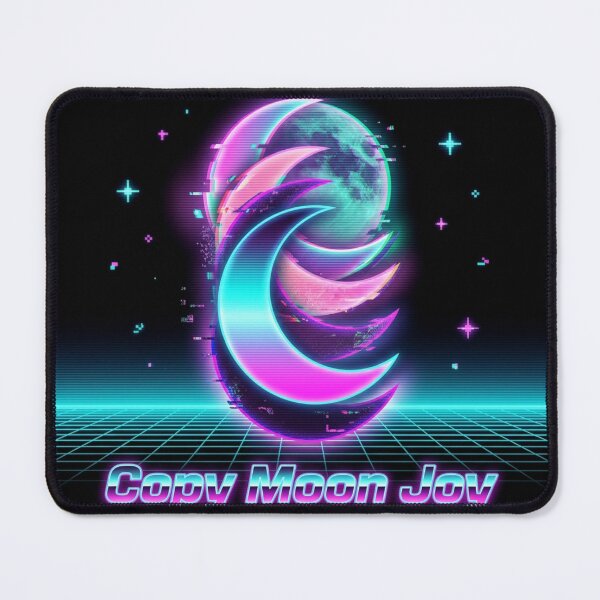 Item preview, Copy Moon Joy – Neon Retro Moon Aesthetic & Space Glitch Art designed and sold by ArtsyExplorer.