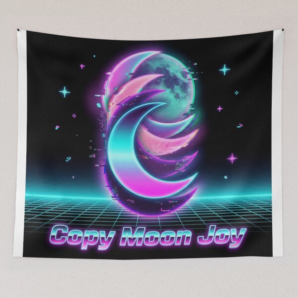 Item preview, Copy Moon Joy – Neon Retro Moon Aesthetic & Space Glitch Art designed and sold by ArtsyExplorer.