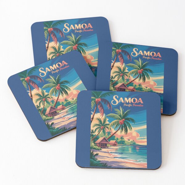 Item preview, Samoa Beach Samoan Illustration Travel Art Vintage designed and sold by KrisSidDesigns.