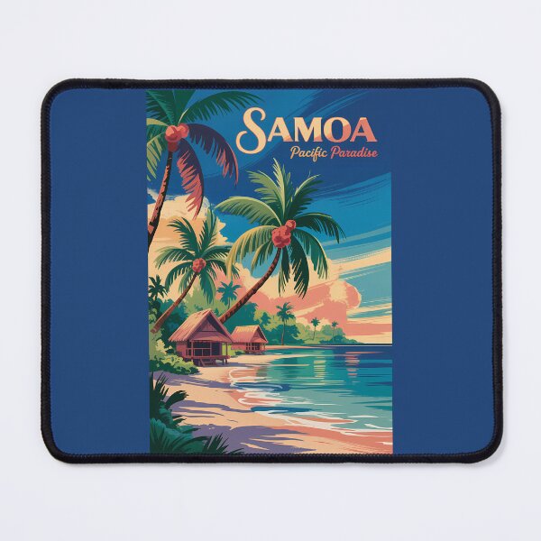 Item preview, Samoa Beach Samoan Illustration Travel Art Vintage designed and sold by KrisSidDesigns.