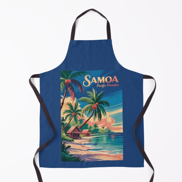 Item preview, Samoa Beach Samoan Illustration Travel Art Vintage designed and sold by KrisSidDesigns.