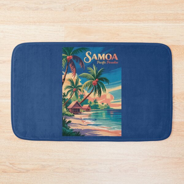 Item preview, Samoa Beach Samoan Illustration Travel Art Vintage designed and sold by KrisSidDesigns.