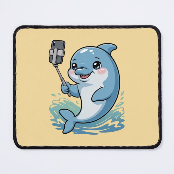 Item preview, kawaii dolphin selfie designed and sold by 123ks.