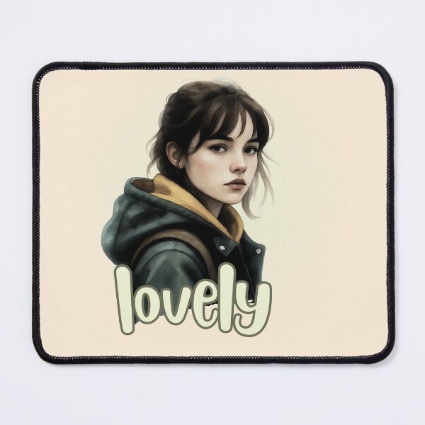 Item preview, Lovely Watercolor Portrait – Artistic Girl in Teal Hoodie designed and sold by PriyaMagic.