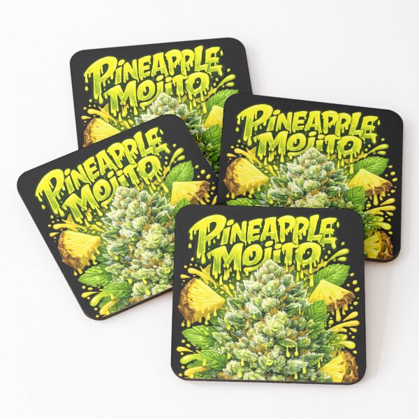 Item preview, Pineapple Mojito Graffiti Print | Tropical Pineapple Mint Hybrid designed and sold by WAUZ.