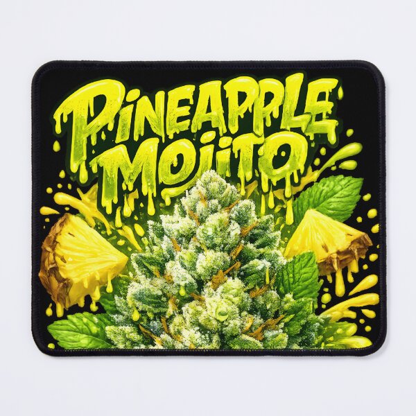 Item preview, Pineapple Mojito Graffiti Print | Tropical Pineapple Mint Hybrid designed and sold by WAUZ.