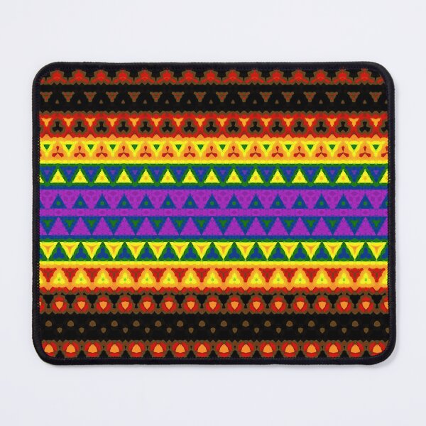 Item preview, Bohemian Psychedelic Groovy Geometric Rainbow Gay Pride Flag designed and sold by Chaos Queery.