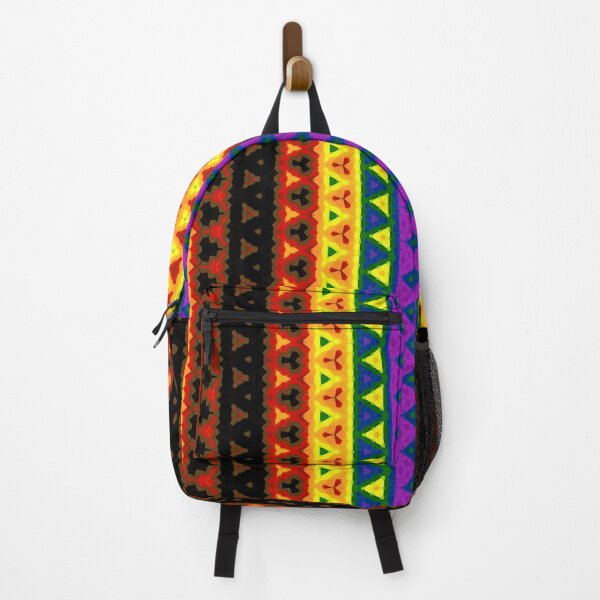 Item preview, Bohemian Psychedelic Groovy Geometric Rainbow Gay Pride Flag designed and sold by Chaos Queery.