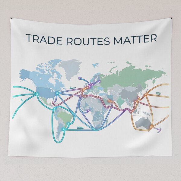 Item preview, shipping, ocean trade, sea transport, trade routes, global trade, crude oil designed and sold by TrueArtVibes.