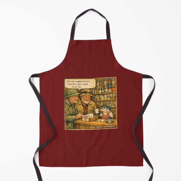 Item preview, Bait n’ Switch Fish Clerk – Funny General Store Cartoon designed and sold by Rick London Gifts.