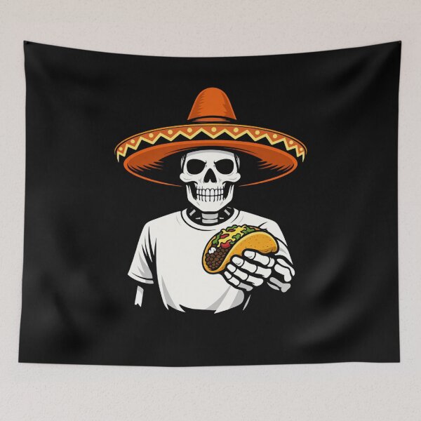 Item preview, Skeleton Eating Tacos Cinco De Mayo Fiesta Mexican Festival designed and sold by BHMARTS.