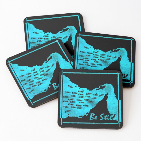 Item preview, Be Still - Strait of Hormuz Map Psalm 46:10 Bible Verse Geopolitical Maritime Minimal funny Design - ocean cyan blue designed and sold by ZechJohnRB.
