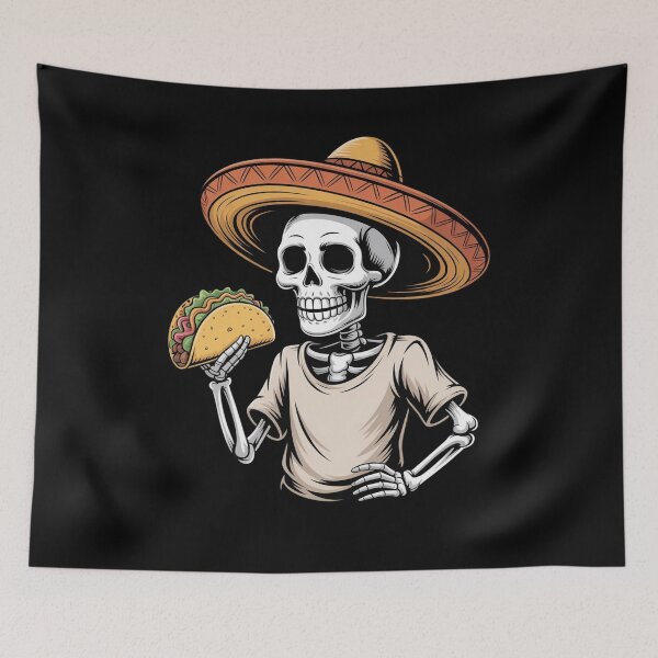 Item preview, Skeleton Eating Tacos Cinco De Mayo Fiesta Mexican Festival designed and sold by BHMARTS.