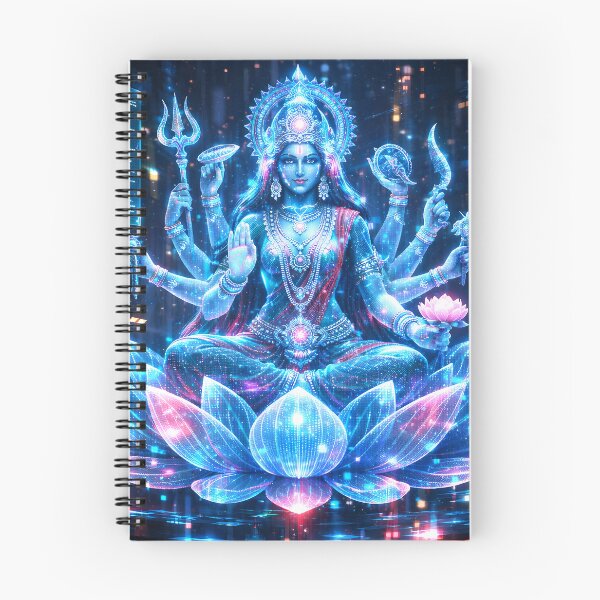 Item preview, Durga Lotus — Hindu God Art | Cyberpunk designed and sold by CosmicLotusArt.